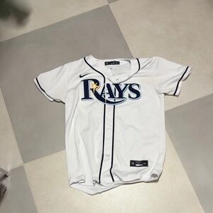 Nike Kids White and Navy Rays Jersey
